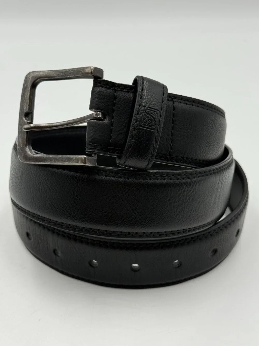Bonded Leather Black Belt Mens Size Medium 1.5